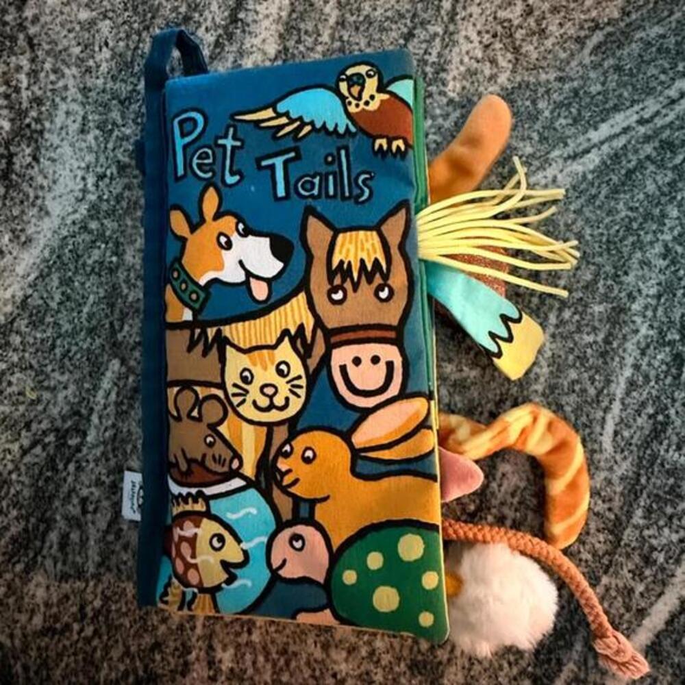 Jellycat Pet Tails Cloth Book Retired OOP EUC